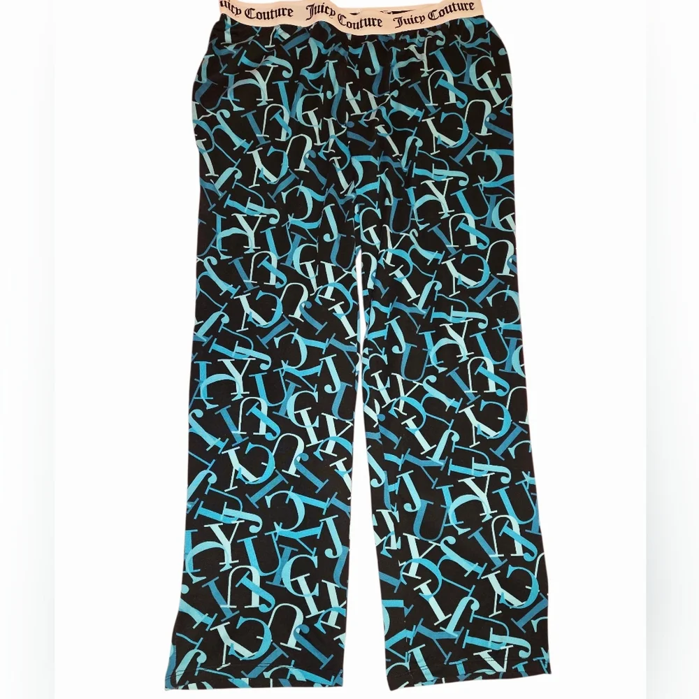 Juicy Couture Pajama Sleepwear Lounge Logo Size Large Pants